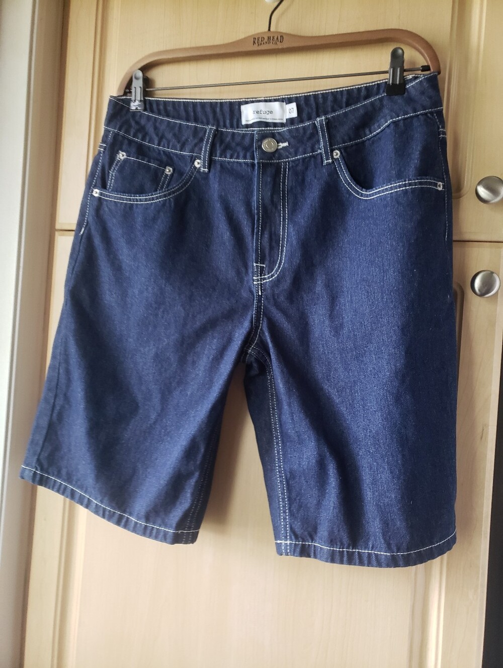 refuge Dark Blue Denim Jean Shorts
